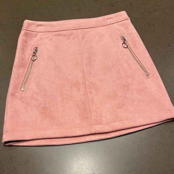 Forever 21 Dresses & Skirts - Pink Faux Suede Mini Skirt Sz: S